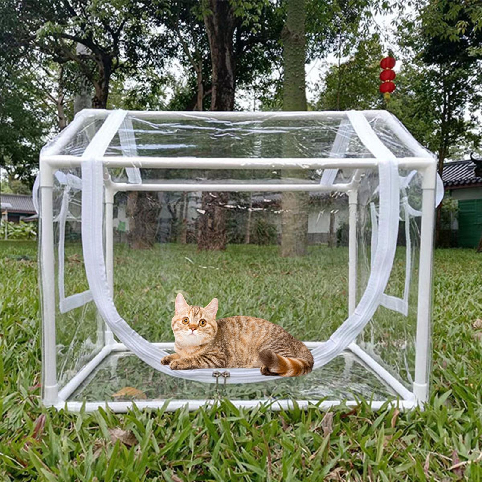 Greenhouse Mini Indoor - เรือนเพาะชำพีวีซีขนาดเล็ก ทนความหนาวเย็น โปร่งใส สำหรับปลูกต้นไม้ในร่ม ระเบียงบ้าน สัตว์เลี้ยง