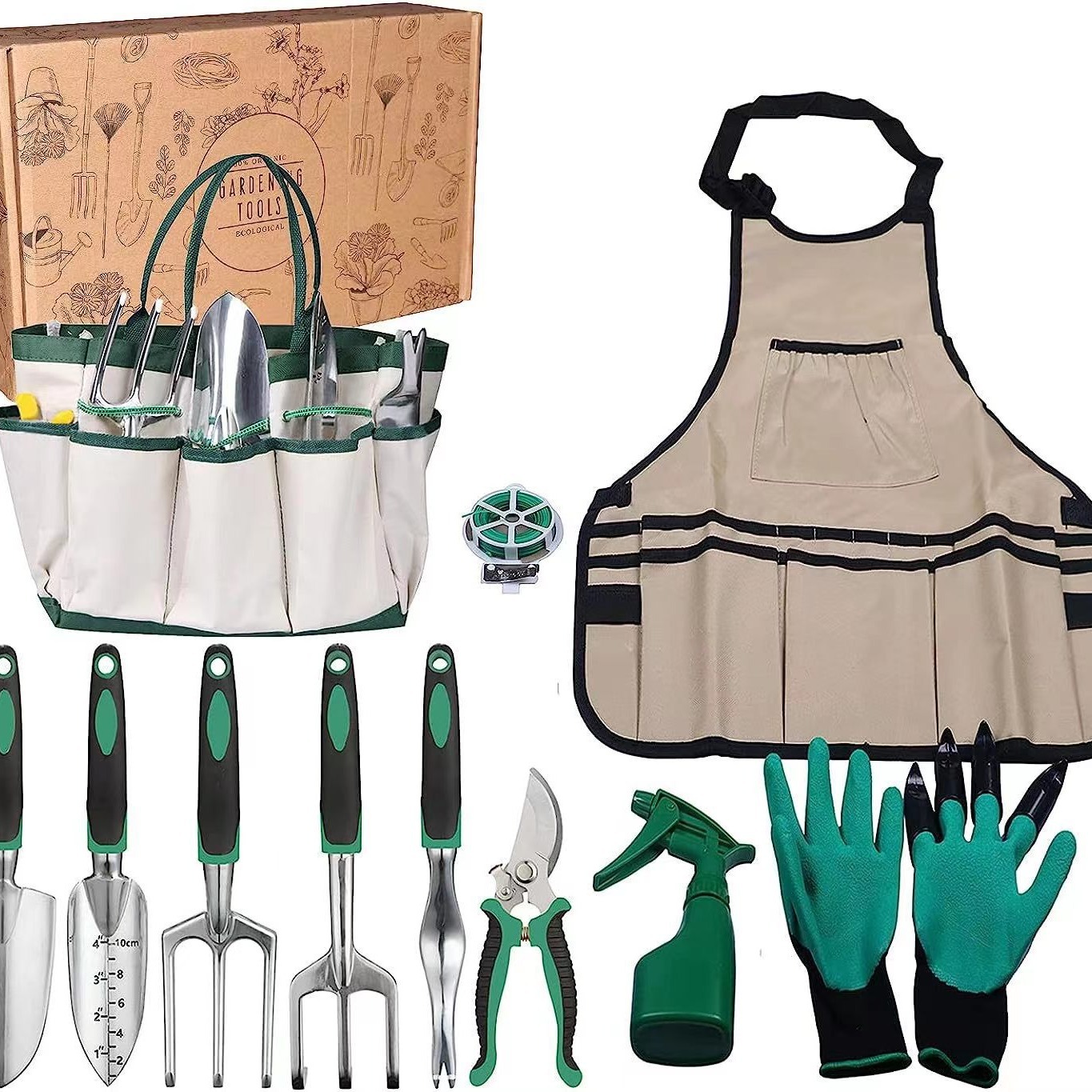 Gardening Tools Shovel - ชุดเครื่องมือทำสวน 11 ชิ้น อลูมิเนียมอัลลอยด์ สแตนเลส ชุดพลั่ว