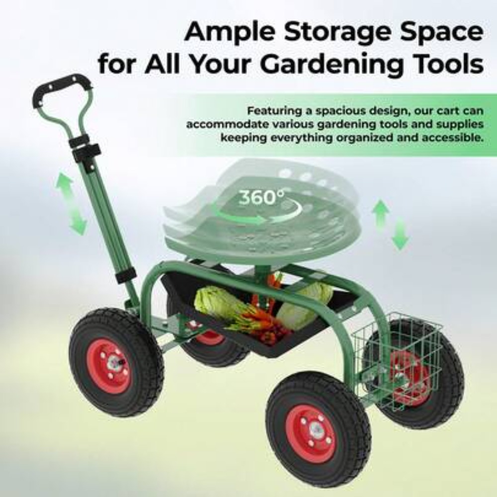 รถเข็นสวนแบบล้อเลื่อนสำหรับงาน - Gardening Tools For Seniors บทวิจารณ์และราคา