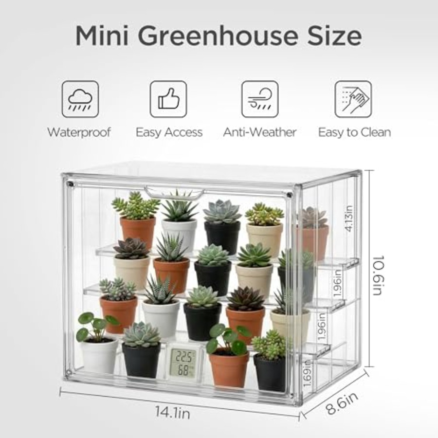 เรือนกระจกขนาดเล็กสำหรับปลูกต้ - Greenhouse Mini Indoor บทวิจารณ์และราคา