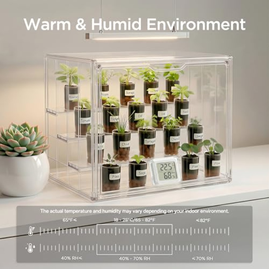 เรือนกระจกขนาดเล็กสำหรับปลูกต้ - Greenhouse Mini Indoor บทวิจารณ์และราคา