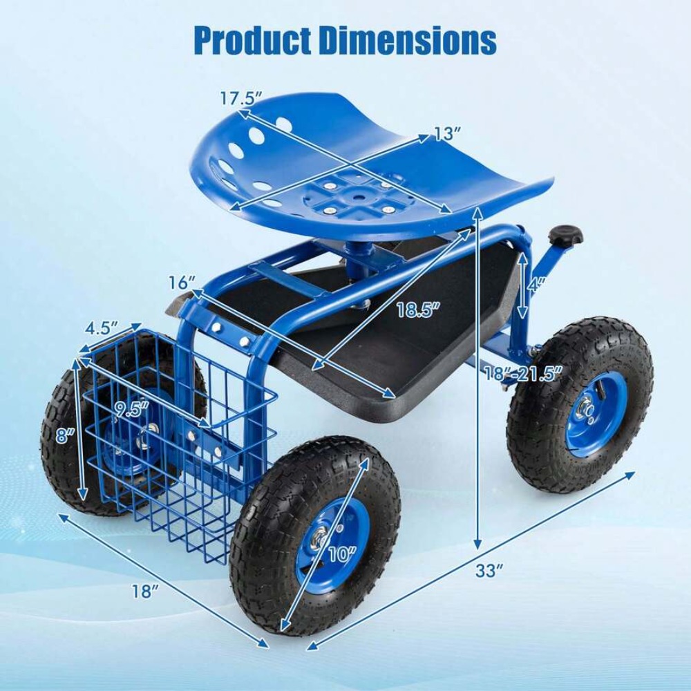 รถเข็นสวนพร้อมที่นั่งทำงานแบบม - Gardening Tools For Seniors บทวิจารณ์และราคา